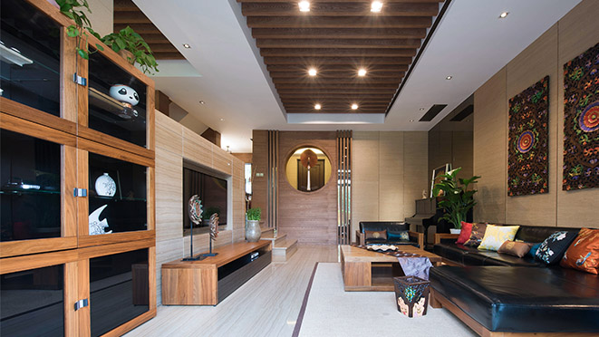 仁恒观棠500平方米新中式风格别墅装修案例——回归自然