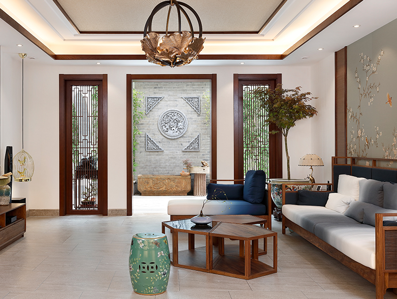 御汤山,新中式风格,中式风格,别墅装修,别墅装饰,别墅设计,尚层别墅装修