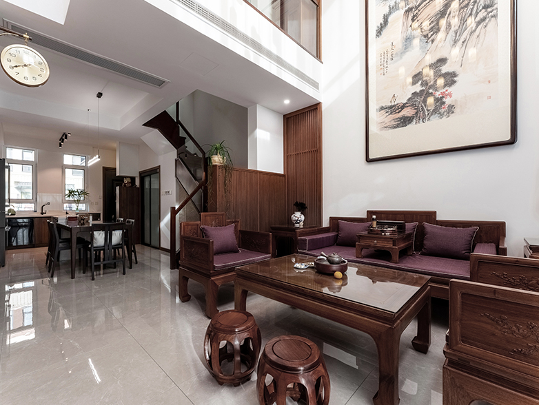 橡树湾,新中式风格,现代中式,中式风格,别墅装饰,别墅设计,尚层别墅装修