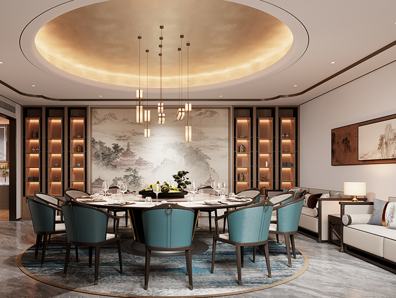 龙景湾,新中式风格,现代中式,中式风格,别墅大宅装修