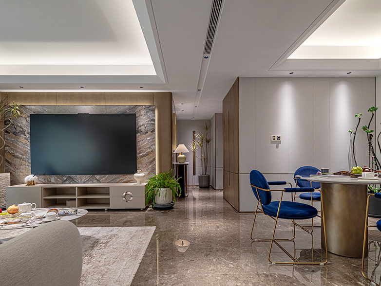 中海京叁号院｜168㎡轻奢简约风别墅装修，拥抱生活的静与暖