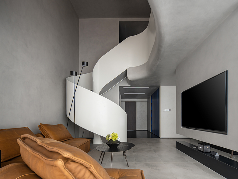 中海云麓世家 | 180㎡极简别墅设计，楼梯艺术演绎别墅的灵魂